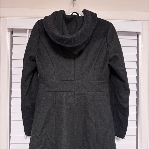Guess Black Hooded Trench Coat - Picture 4 of 6